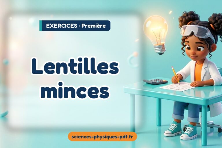 Lentilles minces : exercices de sciences physiques en première – PDF gratuit à télécharger et imprimer