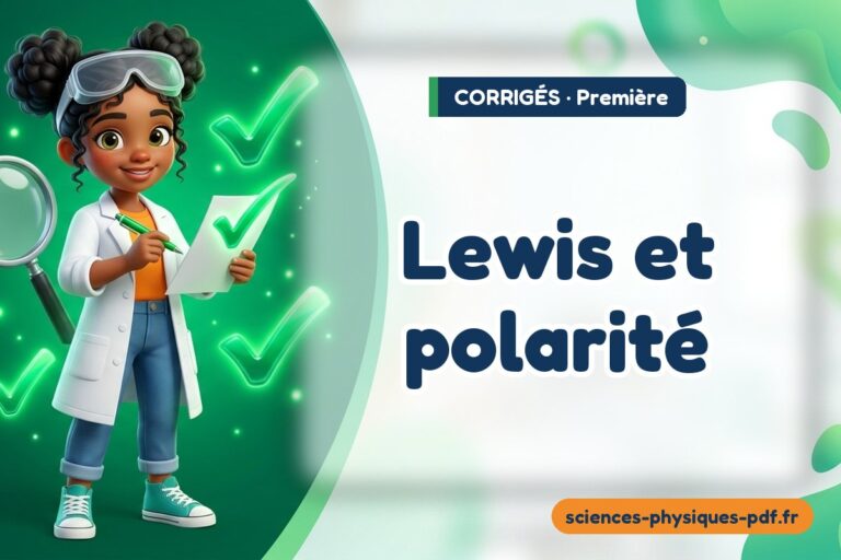 Lewis et polarité : corrigé des exercices de physique première – PDF gratuit à télécharger et imprimer