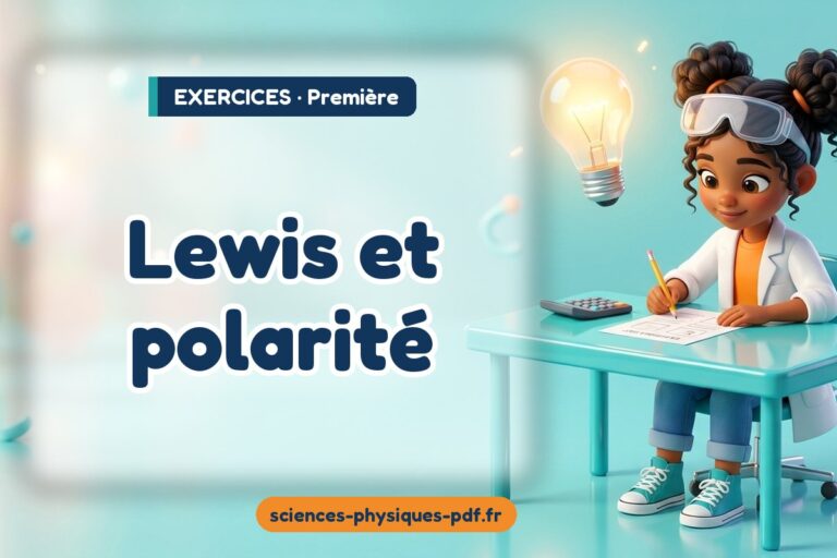 Lewis et polarité : exercices de sciences physiques en première – PDF gratuit à télécharger et imprimer