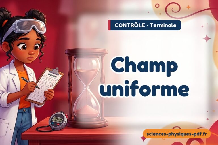 Champ uniforme : contrôle de sciences physiques en terminale – PDF gratuit à télécharger et imprimer