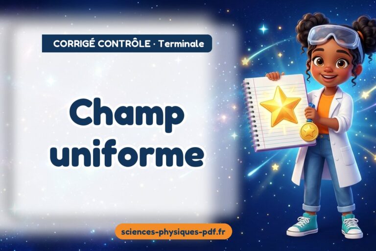 Champ uniforme : corrigé du contrôle de sciences physiques terminale – PDF gratuit à télécharger et imprimer