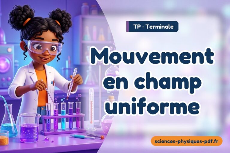 Mouvement en champ uniforme : TP de sciences physiques en terminale – PDF gratuit à télécharger et imprimer