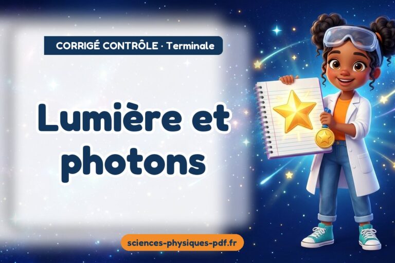 Lumière et photons : corrigé du contrôle de sciences physiques terminale – PDF gratuit à télécharger et imprimer