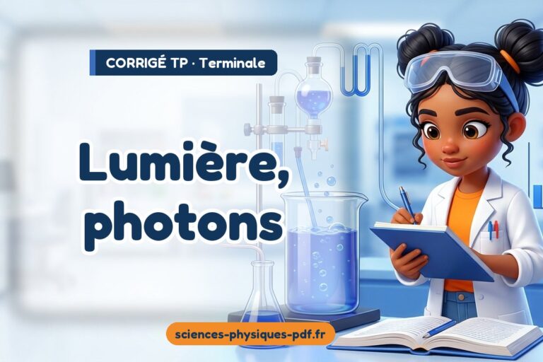Lumière, photons : corrigé du TP de sciences physiques terminale – PDF gratuit à télécharger et imprimer