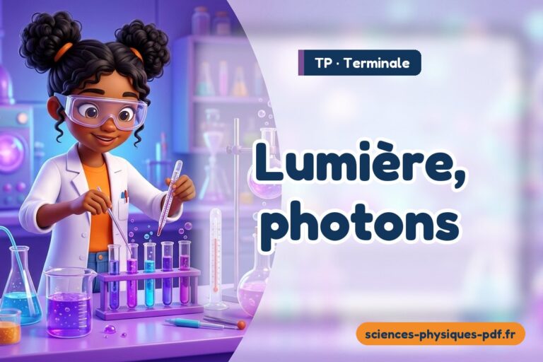 Lumière, photons : TP de sciences physiques en terminale – PDF gratuit à télécharger et imprimer