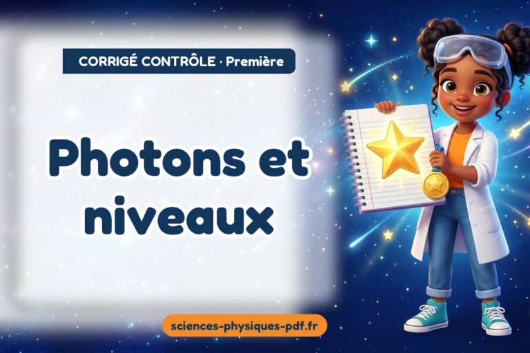 Photons et niveaux : corrigé du contrôle de sciences physiques première – PDF gratuit à télécharger et imprimer