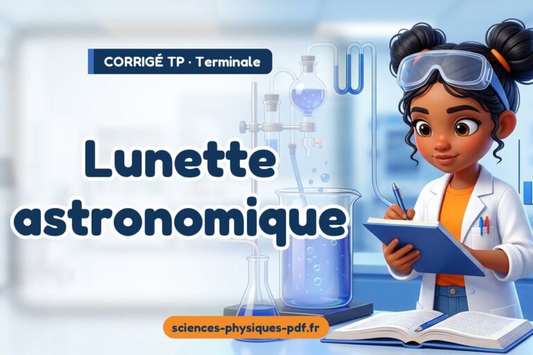 Lunette astronomique : corrigé du TP de sciences physiques terminale – PDF gratuit à télécharger et imprimer