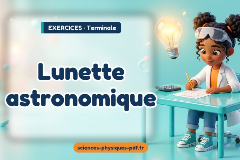 Lunette astronomique : exercices de sciences physiques en terminale – PDF gratuit à télécharger et imprimer