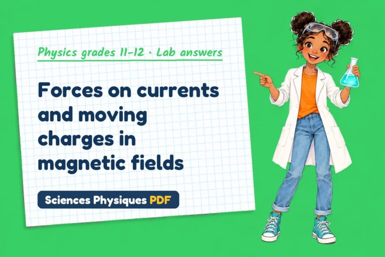 Magnetic fields lab answers for A Level physics (free PDF download)