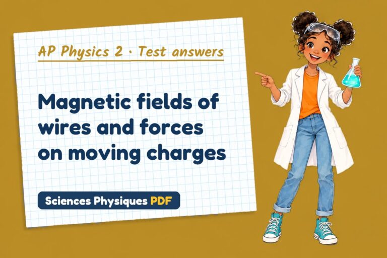 Magnetic force test answers and mark scheme for AP Physics 2 (free PDF download)