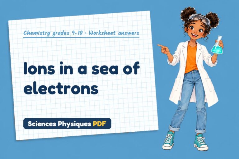 Metallic bonding worksheet answers for GCSE chemistry (free PDF download)