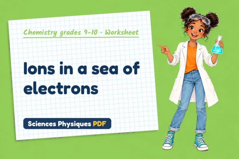Metallic bonding worksheet with answers for GCSE chemistry (free PDF download)