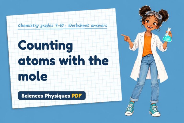 Mole calculations worksheet answers for GCSE chemistry (free PDF download)