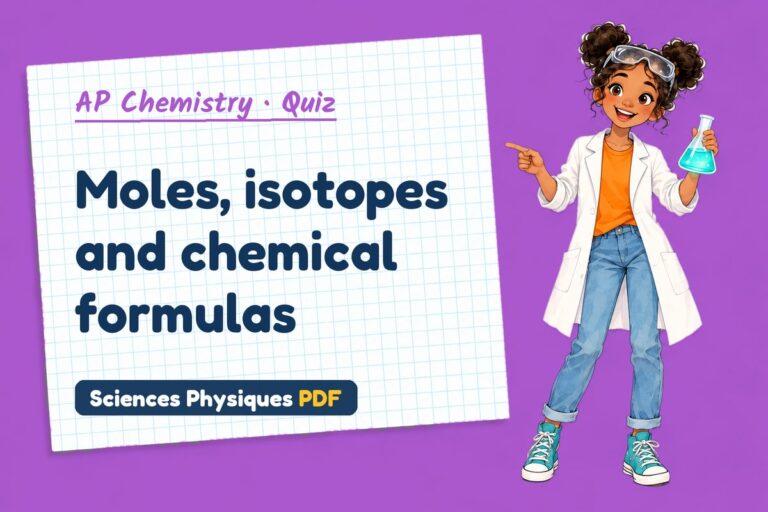 Mole concept quiz for AP Chemistry: 10 questions with answers