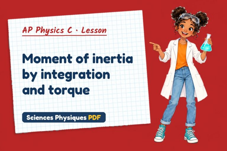 Moment of inertia notes and lesson for AP Physics C (free PDF download)