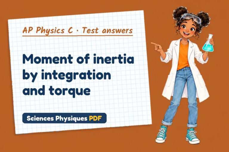 Moment of inertia test answers and mark scheme for AP Physics C (free PDF download)