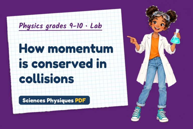 Momentum lab for GCSE physics: practical with sample results (free PDF download)