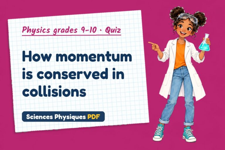 Momentum quiz for GCSE physics: 10 questions with answers