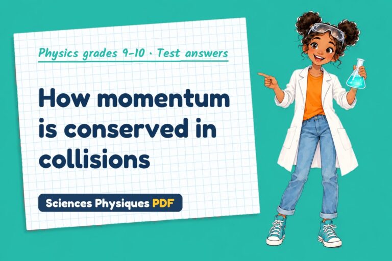 Momentum test answers and mark scheme for GCSE physics (free PDF download)