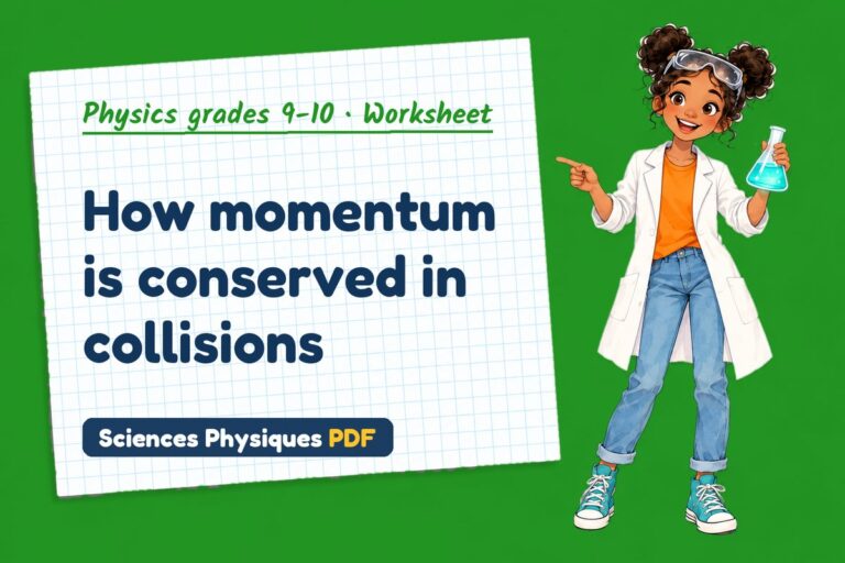 Momentum worksheet with answers for GCSE physics (free PDF download)