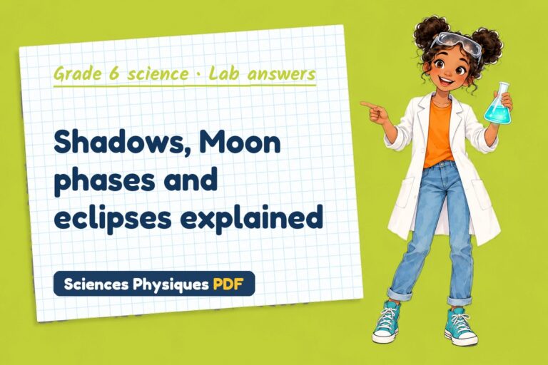 Moon phases lab answers for grade 6 science (free PDF download)