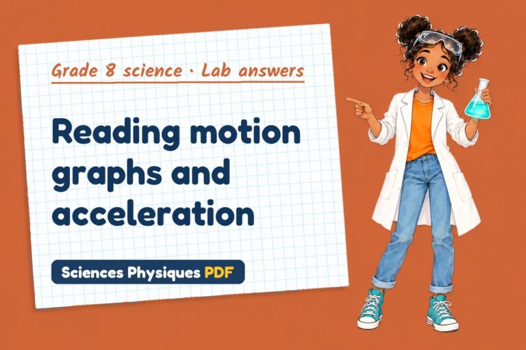 Motion graphs lab answers for grade 8 science (free PDF download)