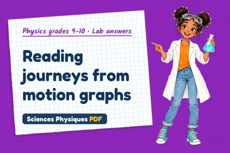 Motion graphs lab answers for GCSE physics (free PDF download)