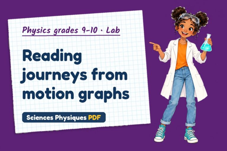 Motion graphs lab for GCSE physics: practical with sample results (free PDF download)