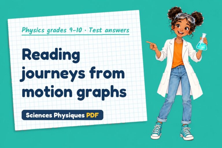 Motion graphs test answers and mark scheme for GCSE physics (free PDF download)