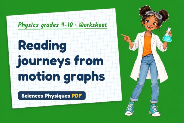 Motion graphs worksheet with answers for GCSE physics (free PDF download)