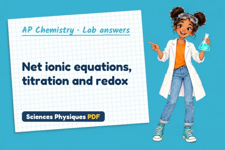 Net ionic equation lab answers for AP Chemistry (free PDF download)