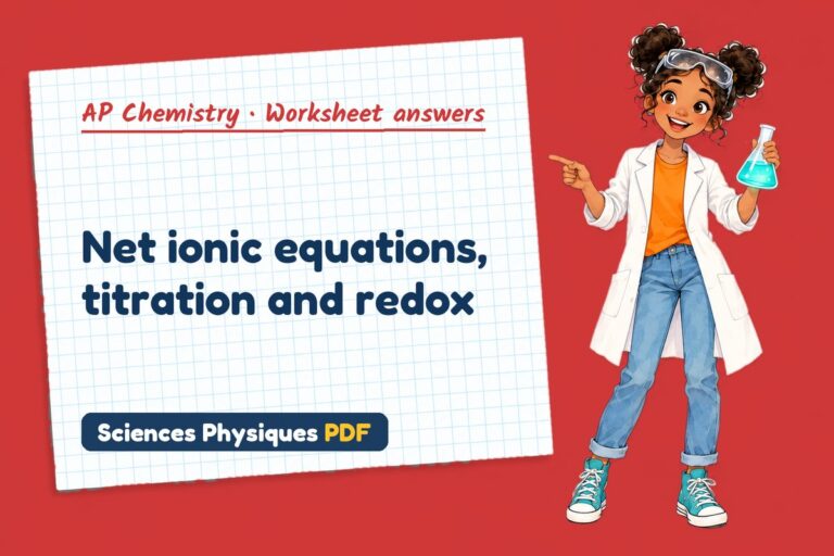 Net ionic equation worksheet answers for AP Chemistry (free PDF download)