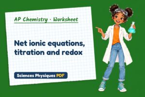 Net ionic equations, titration and redox