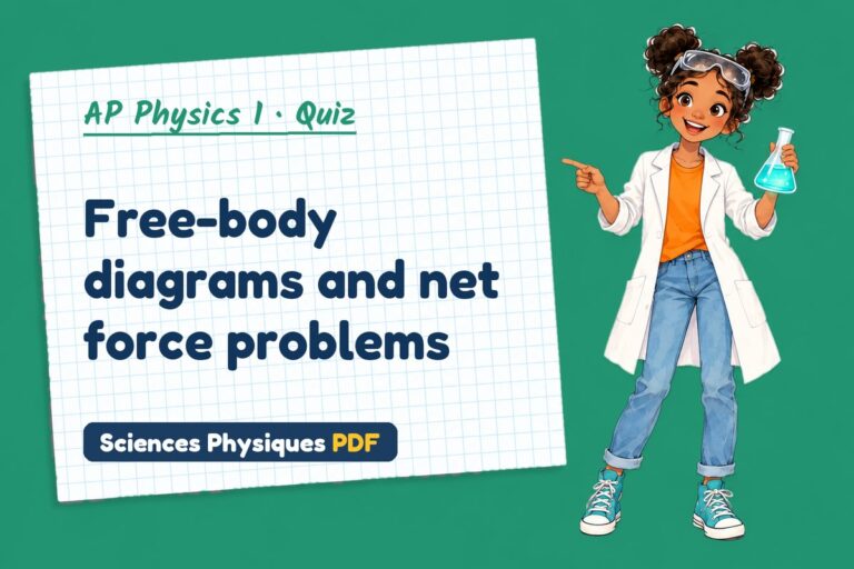 Newton’s laws quiz for AP Physics 1: 10 questions with answers