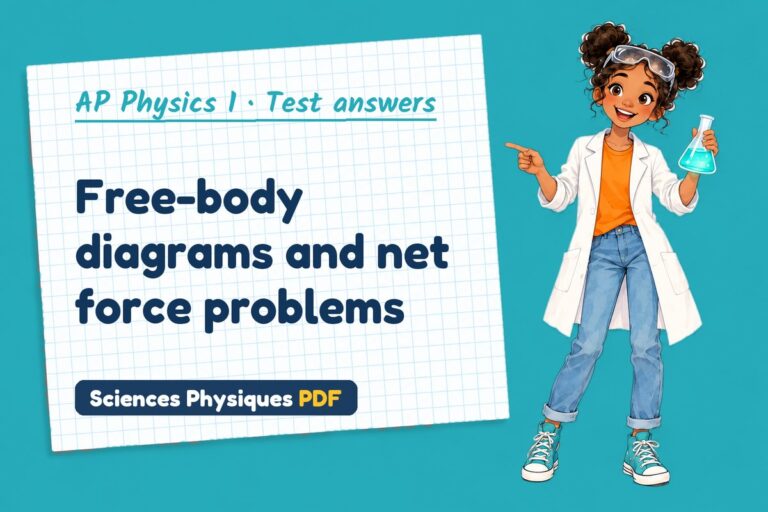 Newton’s laws test answers and mark scheme for AP Physics 1 (free PDF download)