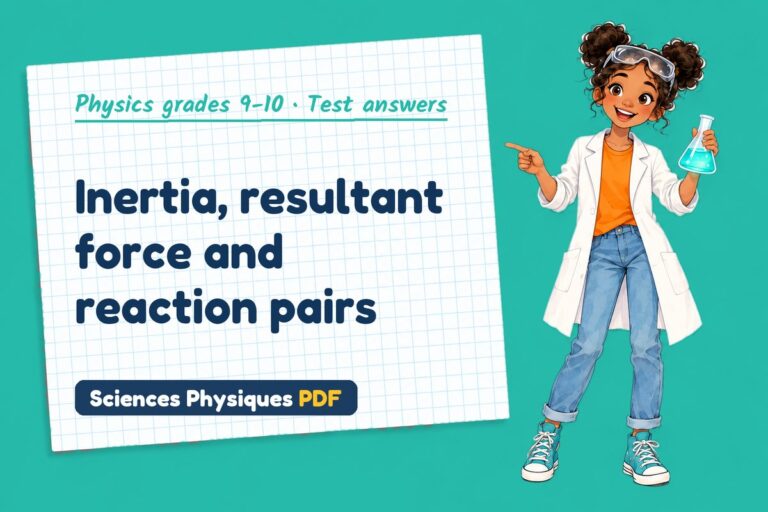 Newton’s laws test answers and mark scheme for GCSE physics (free PDF download)