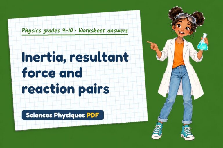 Newton’s laws worksheet answers for GCSE physics (free PDF download)