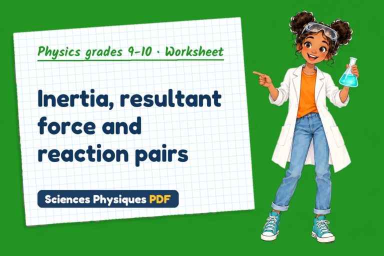 Newton’s laws worksheet with answers for GCSE physics (free PDF download)