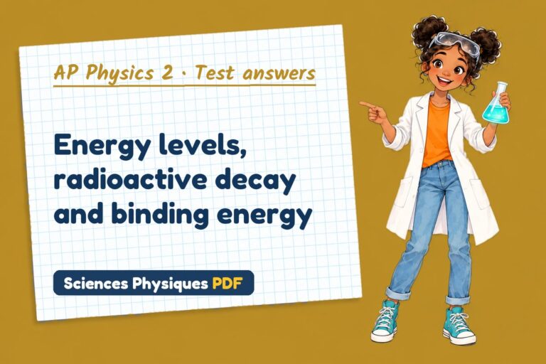 Nuclear decay test answers and mark scheme for AP Physics 2 (free PDF download)