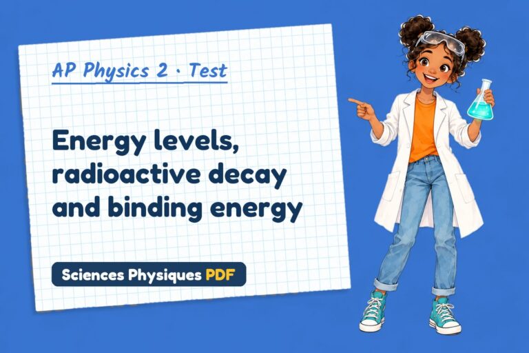 Nuclear decay test with answers for AP Physics 2 (free PDF download)