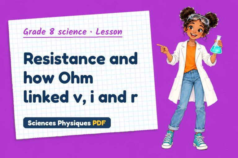 Ohm’s law notes and lesson for grade 8 science (free PDF download)