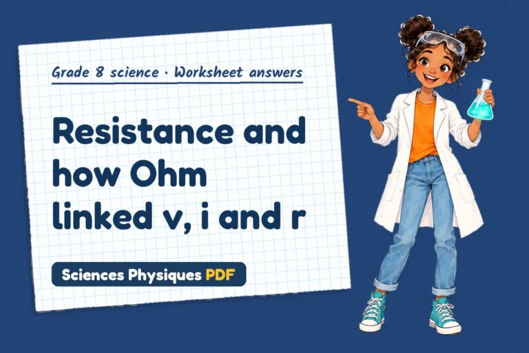 Ohm’s law worksheet answers for grade 8 science (free PDF download)