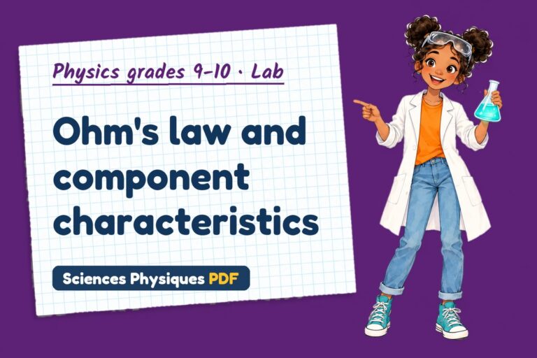 Ohm’s law lab for GCSE physics: practical with sample results (free PDF download)