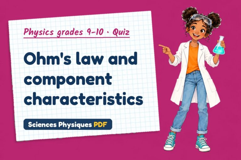 Ohm’s law quiz for GCSE physics: 10 questions with answers