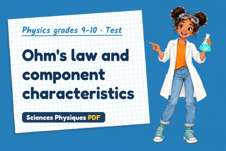 Ohm’s law test with answers for GCSE physics (free PDF download)