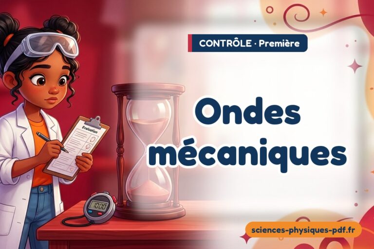 Ondes mécaniques : contrôle de sciences physiques en première – PDF gratuit à télécharger et imprimer