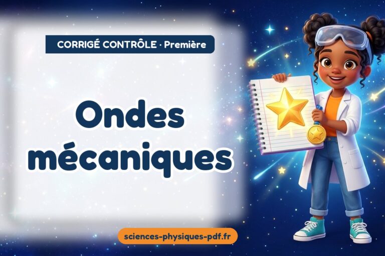 Ondes mécaniques : corrigé du contrôle de sciences physiques première – PDF gratuit à télécharger et imprimer