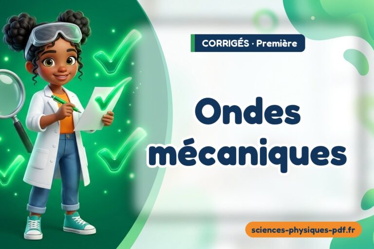 Ondes mécaniques : corrigé des exercices de physique première – PDF gratuit à télécharger et imprimer