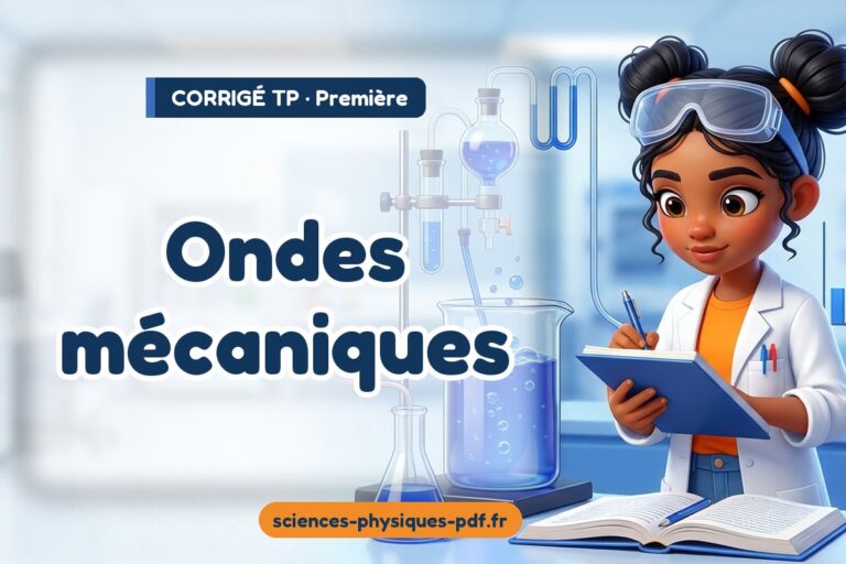 Ondes mécaniques : corrigé du TP de sciences physiques première – PDF gratuit à télécharger et imprimer