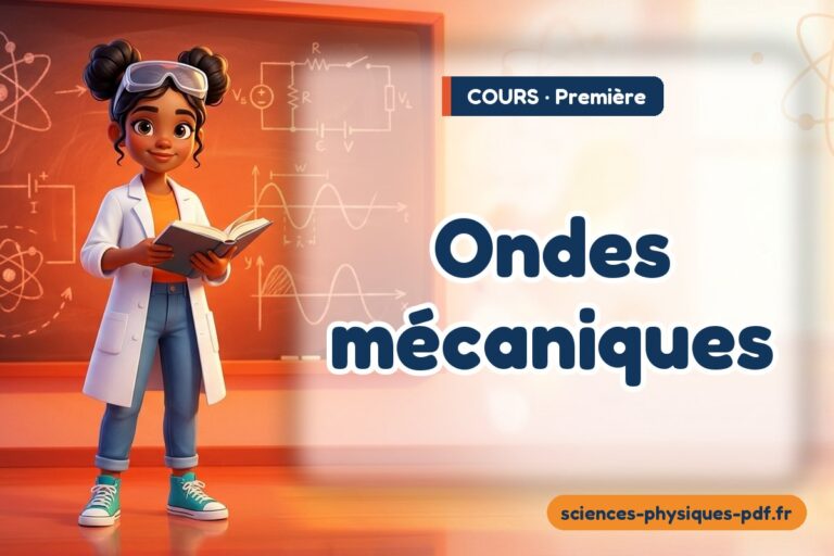 Ondes mécaniques : cours de sciences physiques en première – PDF gratuit à télécharger et imprimer